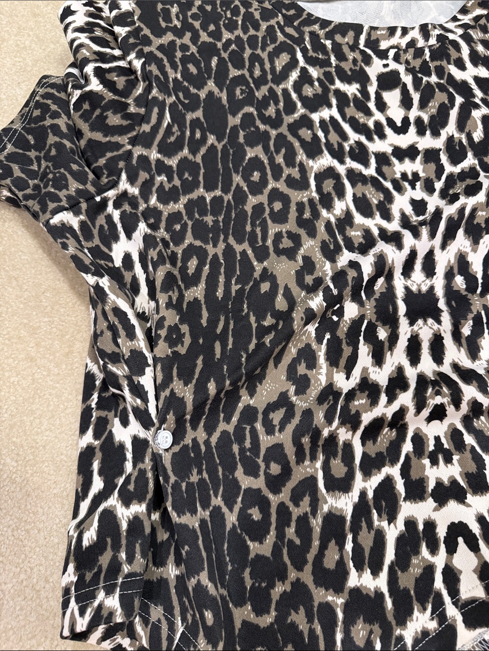 Leopard Print Short Sleeve Top - Picture 8 of 10